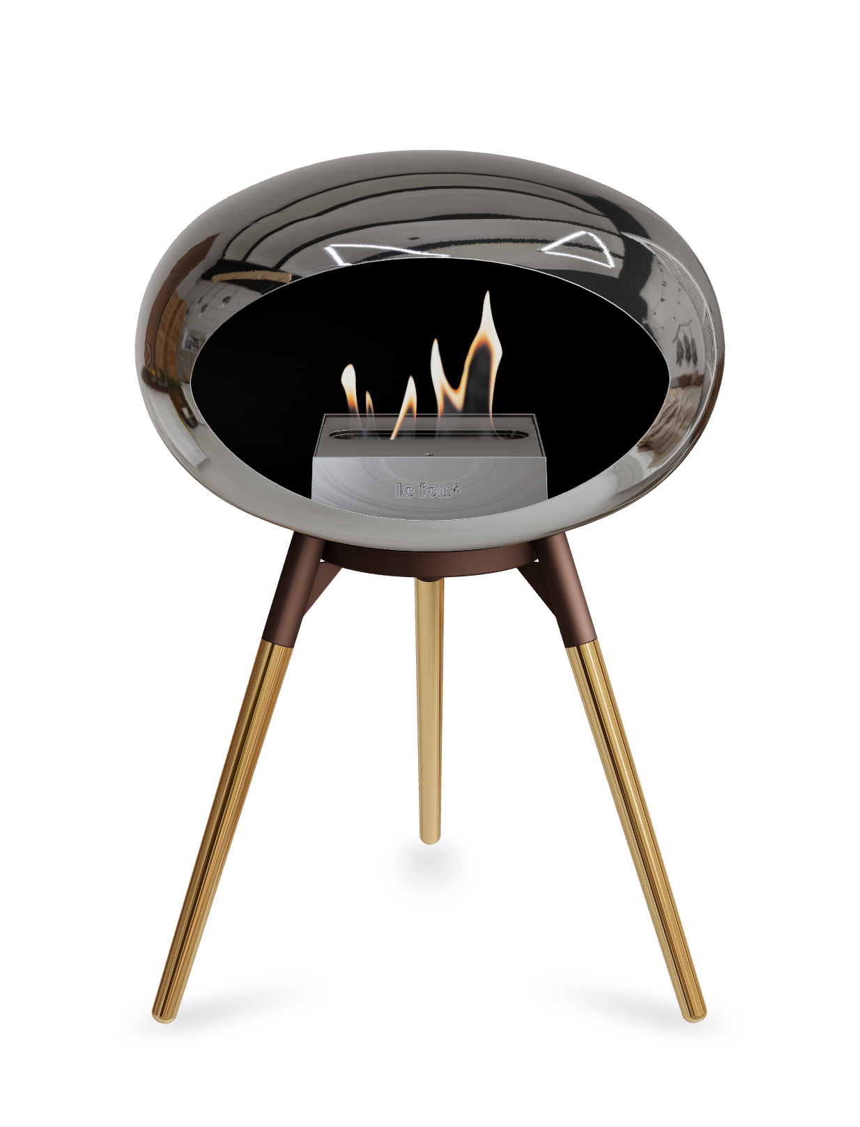 Le Feu Dome Ground Low – Freestanding Bioethanol Fireplace, Classic Size