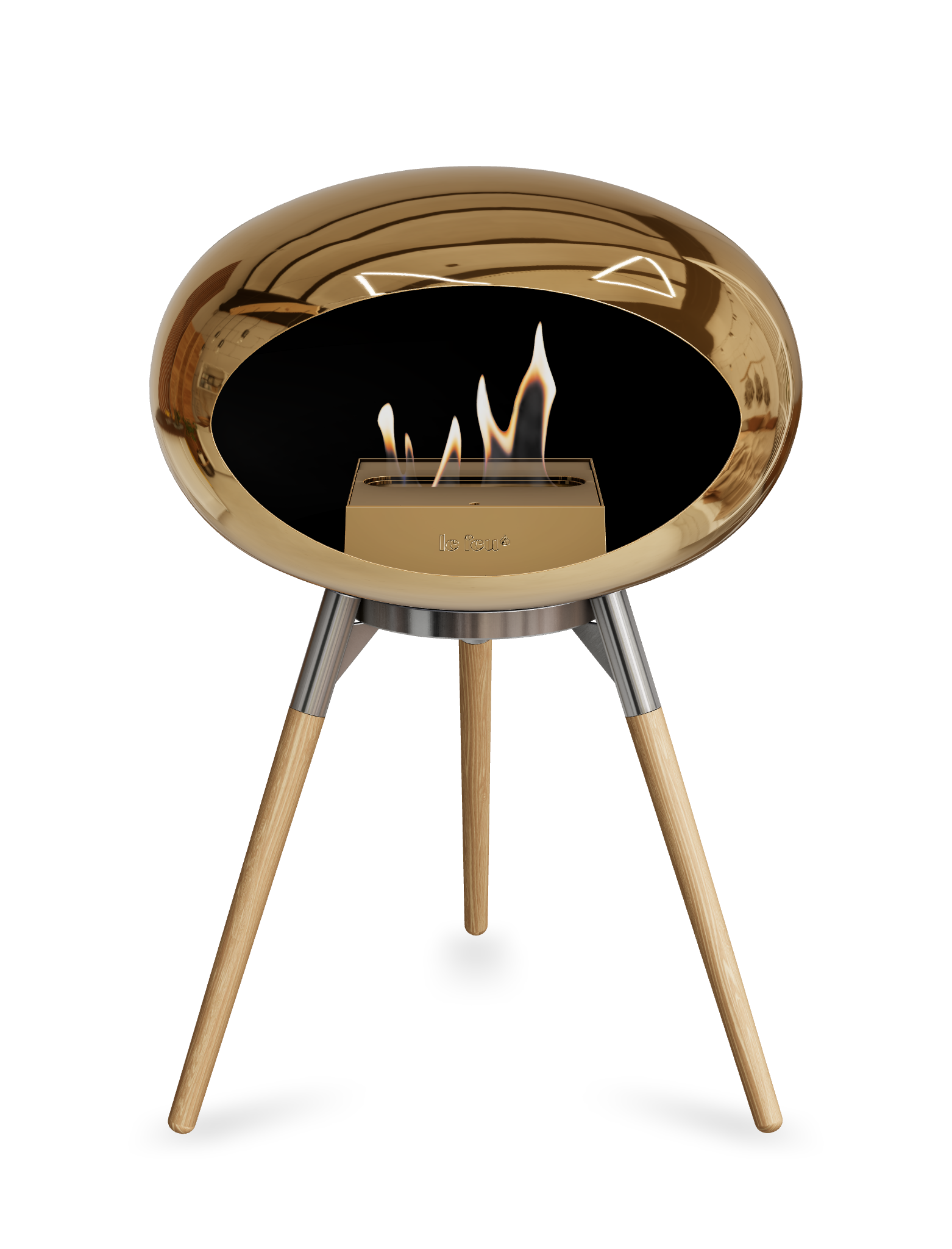 Le Feu Dome Ground Low – Freestanding Bioethanol Fireplace, Classic Size