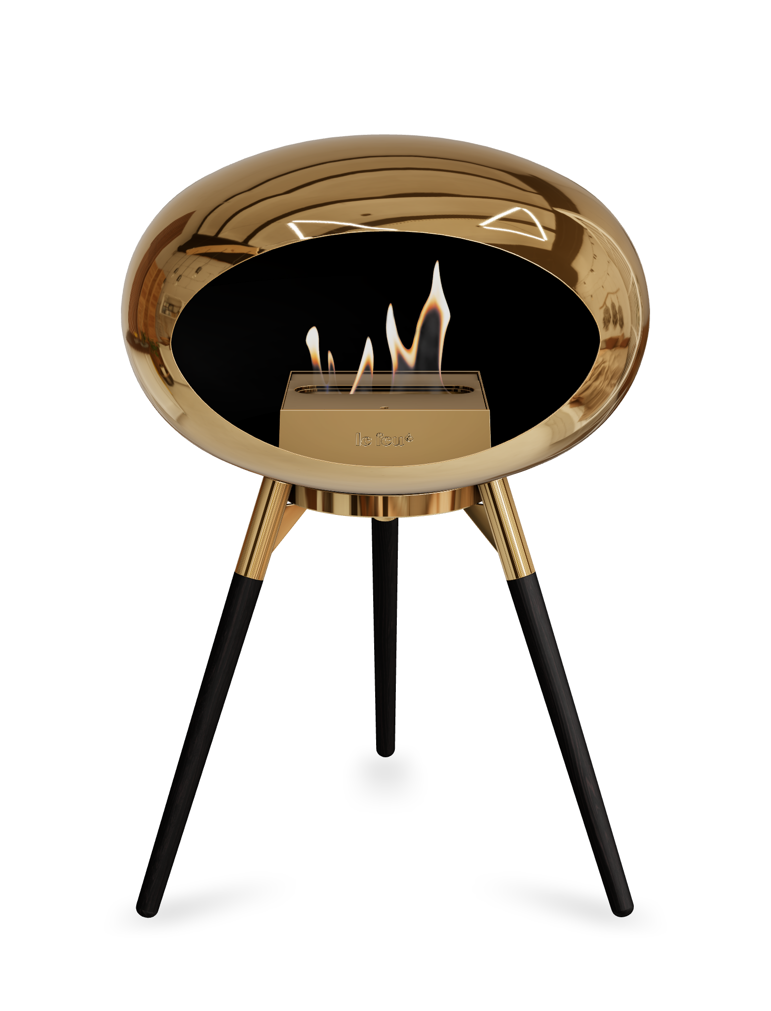 Le Feu Dome Ground Low – Freestanding Bioethanol Fireplace, Classic Size