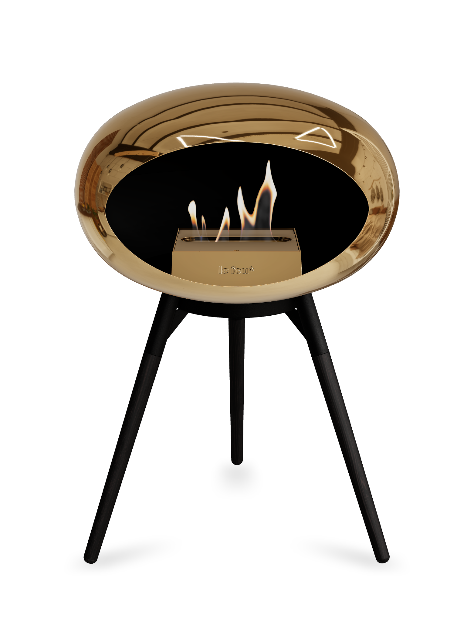 Le Feu Dome Ground Low – Freestanding Bioethanol Fireplace, Classic Size
