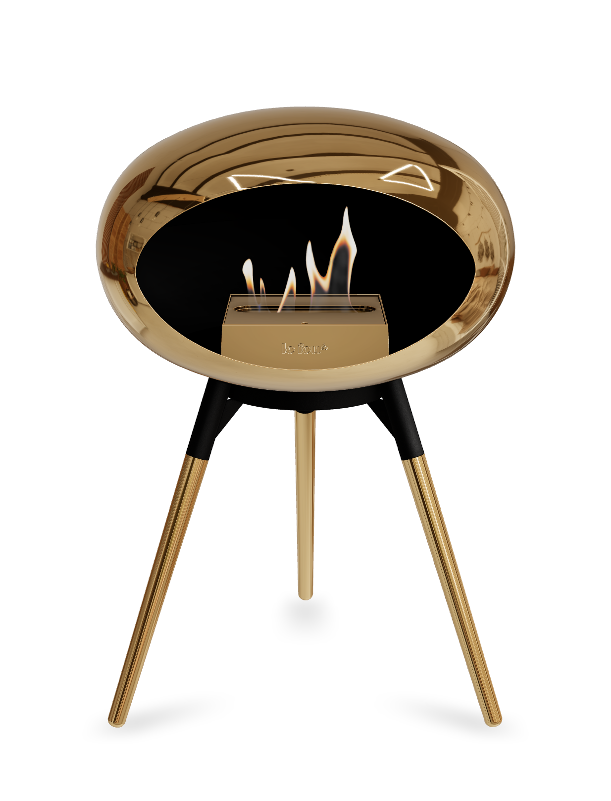 Le Feu Dome Ground Low – Freestanding Bioethanol Fireplace, Classic Size