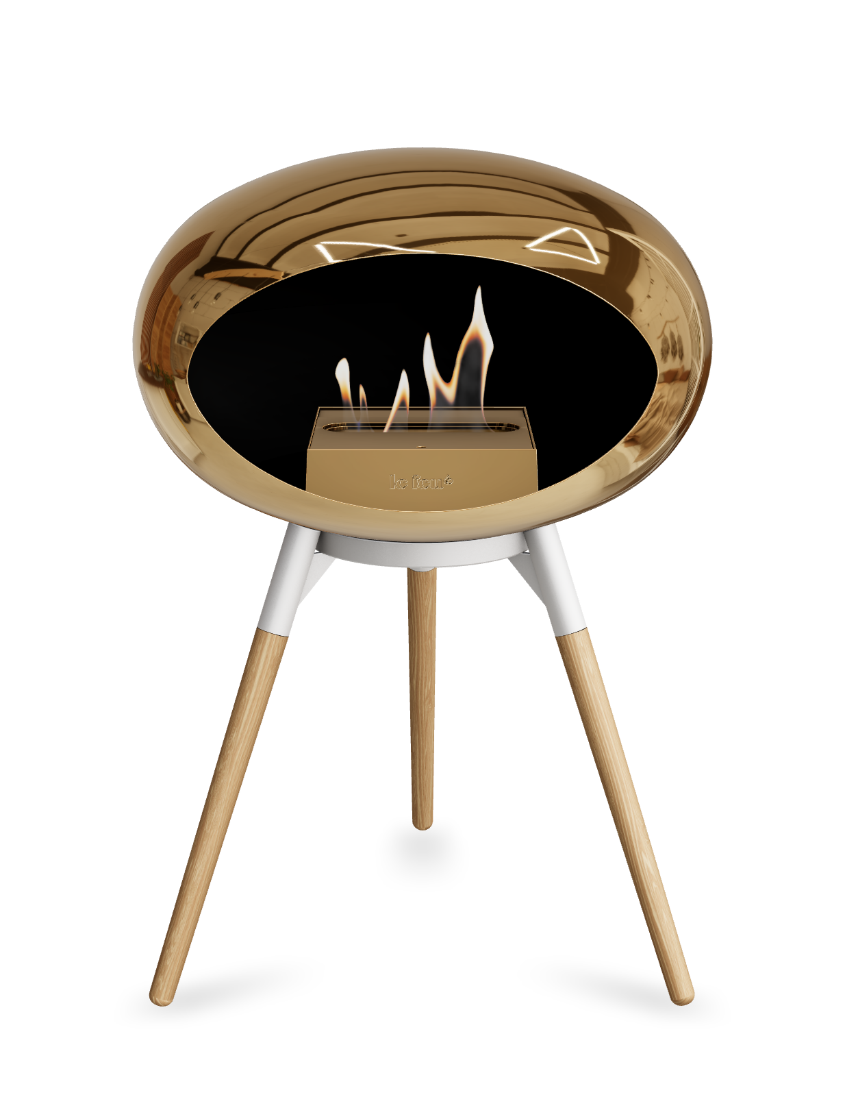 Le Feu Dome Ground Low – Freestanding Bioethanol Fireplace, Classic Size