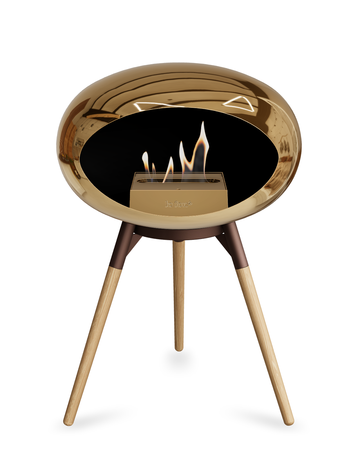 Le Feu Dome Ground Low – Freestanding Bioethanol Fireplace, Classic Size