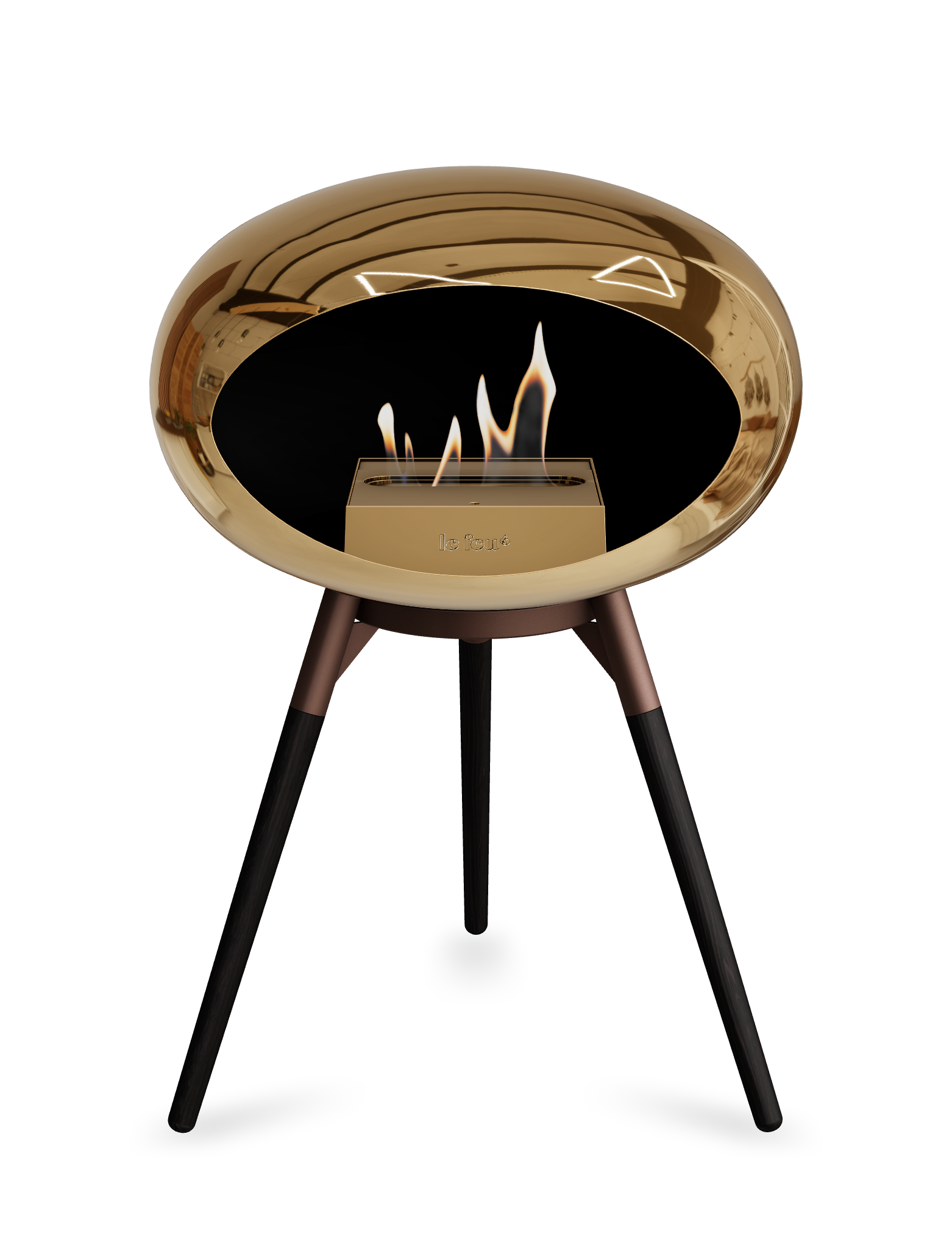 Le Feu Dome Ground Low – Freestanding Bioethanol Fireplace, Classic Size