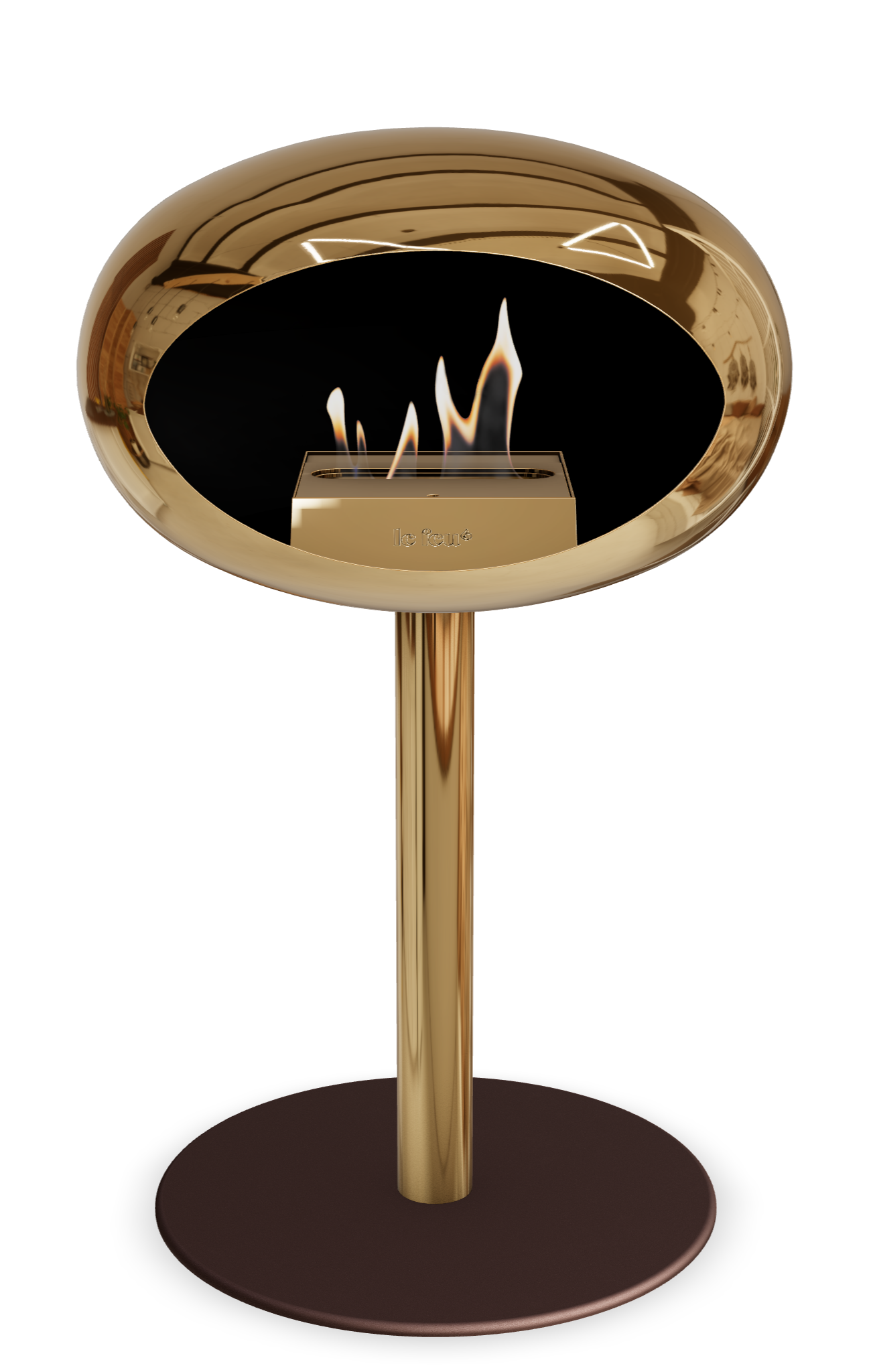 Le Feu Dome Steel Low – Bioethanol Fireplace, Classic Dome