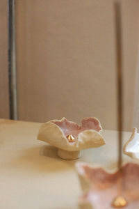 Handmade Incense Holder - Hibiscus Cherry Blossom  – NH x L.S Ceramics