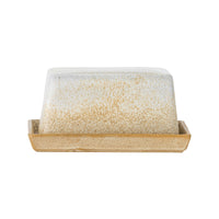 front view of bloomingville paula butter box in nature glaze
