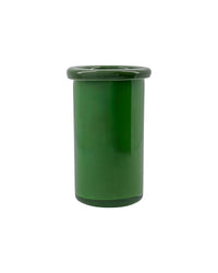 House Doctor Buck handmade glass vase in vibrant green with a thick rolled rim and solid base, a jewel-toned statement piece for any shelf or console