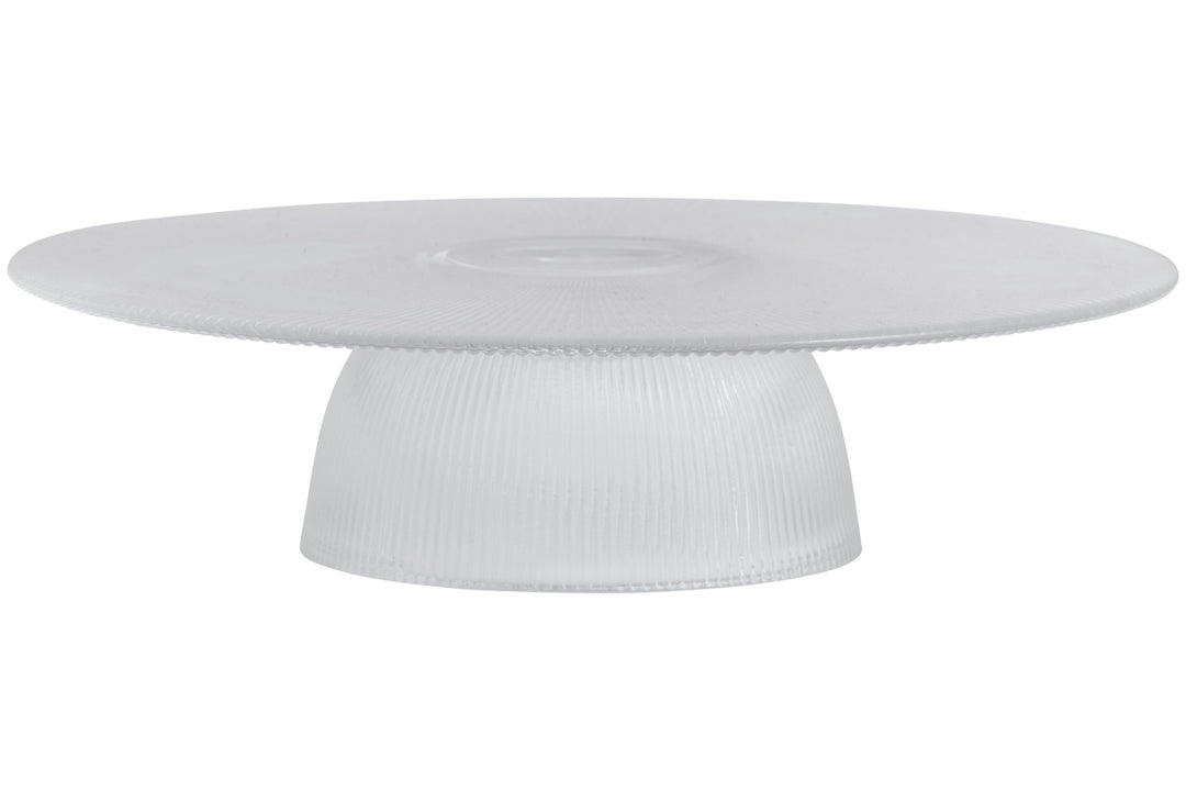 Glass Fig Cake Stand Clear