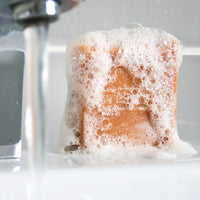 Natural golden soap bar with turmeric and essential oils