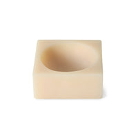 HKLIVING Pop Cube Small in Cream - angled view showing scooped bowl interior