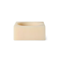 HKLIVING Pop Cube Small in Cream - front view of square resin dish