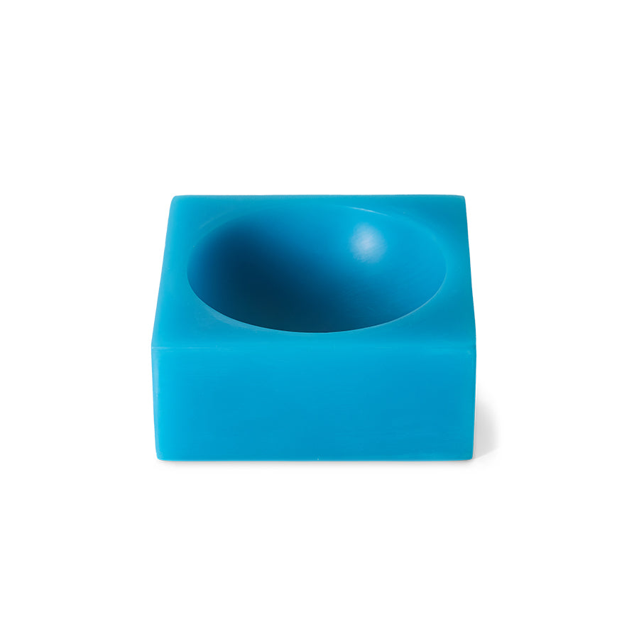 HKLIVING Pop Cube Small in Blue - angled view showing scooped bowl interior