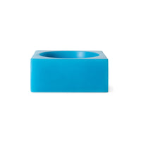 HKLIVING Pop Cube Small in Blue - front view of square resin dish