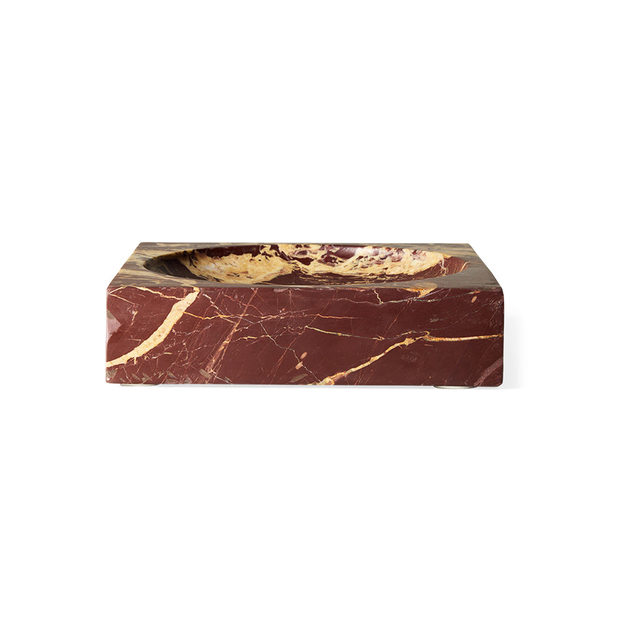 Marble cube in burgundy by HKLIVING, packshot