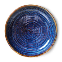 Deep Plate Rustic Blue L