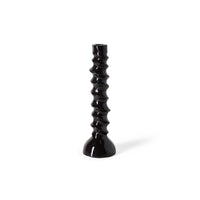 Robust Candle Holder in Black by HKLIVING on a plain background