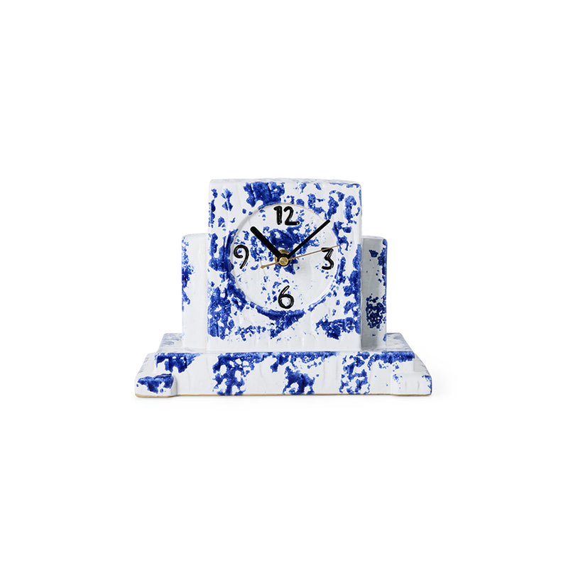 Blue Mantle Clock by HKLIVING, full packshot
