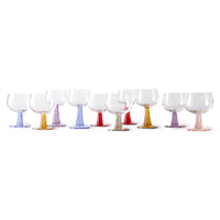 Swirl Wine Glass Low Ochre