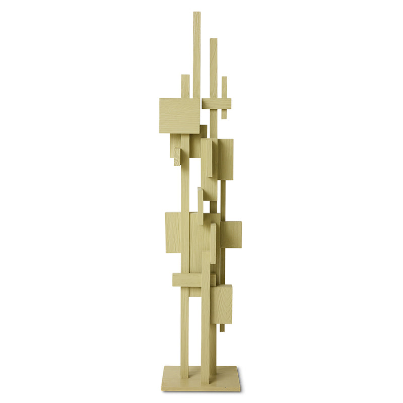 Skyscraper Sculpture in Pistachio by HKLIVING, front view on white background