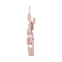 Skyscraper Sculpture in Soft Pink by HKLIVING, front view on white background