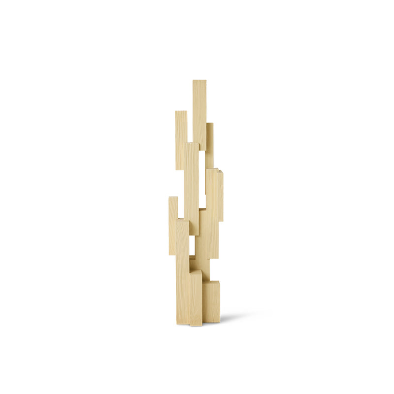 Skyscraper Sculpture in Cream by HKLIVING, front view on white background