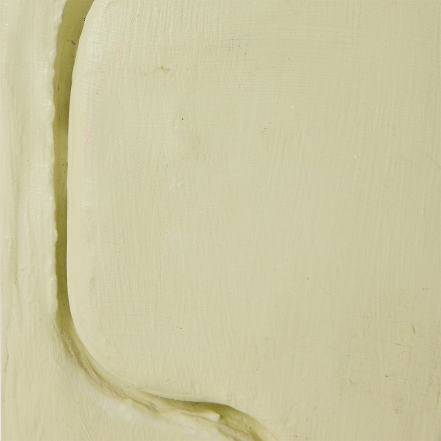 Close-up texture detail of the HKLIVING Pocket Exhibit 'Dwell' in butter yellow