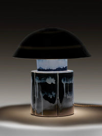 Table Lamp John in Dark Blue by Serax - Stoneware with Reactive Glaze