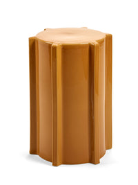 Geometric Ceramic Side Table - Serax Pawn Collection in Ochre, Brown, or Dark Green