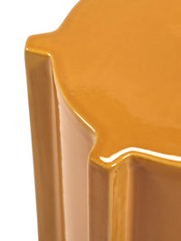 Geometric Ceramic Side Table - Serax Pawn Collection in Ochre, Brown, or Dark Green