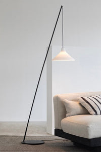 Seam Floor Lamp Black-White by Serax - Artistic Steel and Porcelain Design by Seppe Van Heusden