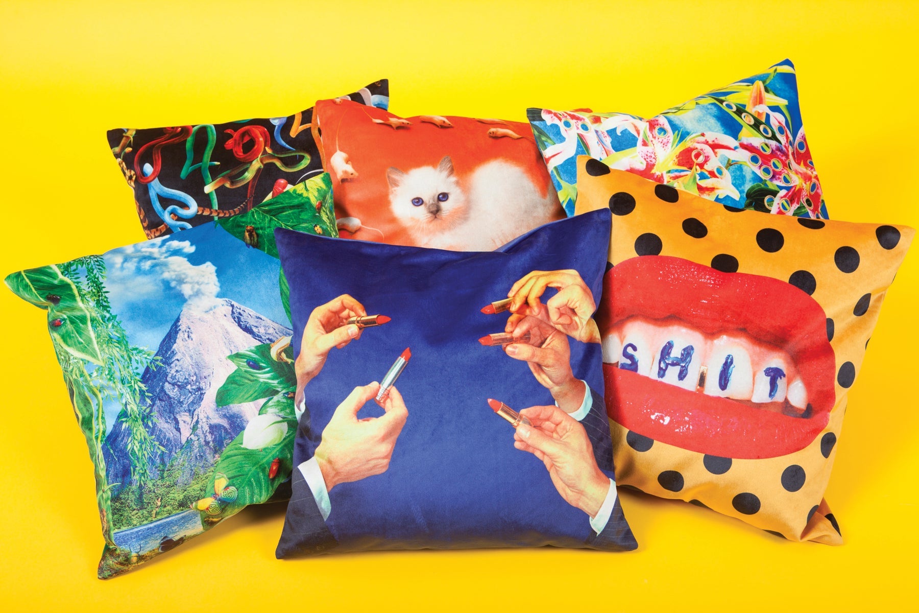 Seletti x TOILETPAPER Cushions - Surreal Pop Art Designs in Bold Styles