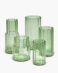 Vase 04 Green Transparent Waves