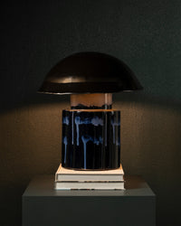 Table Lamp John in Dark Blue by Serax - Stoneware with Reactive Glaze