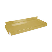 Technical dimension diagram of the Olive Green Acrylic Cabinet shelving set by HKLIVING
