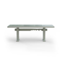 Forma Dining Table 220cm technical diagram showing dimensions - Smoke High Gloss finish by HKLIVING