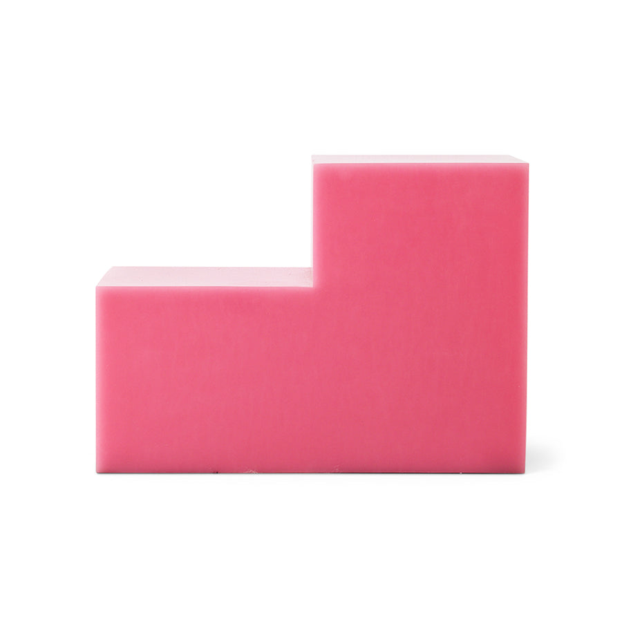 Pop Cube Side Table in Pink by HKLIVING on a plain background