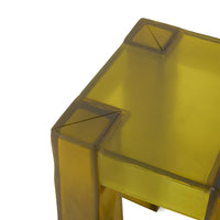 Resin Stool in Vintage Yellow by HKLIVING, alternate lifestyle shot