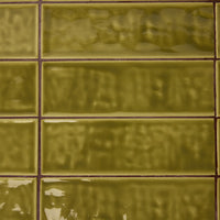 Tiled Coffee Table in Sage by HKLIVING – close-up of hand-glazed ceramic tiles