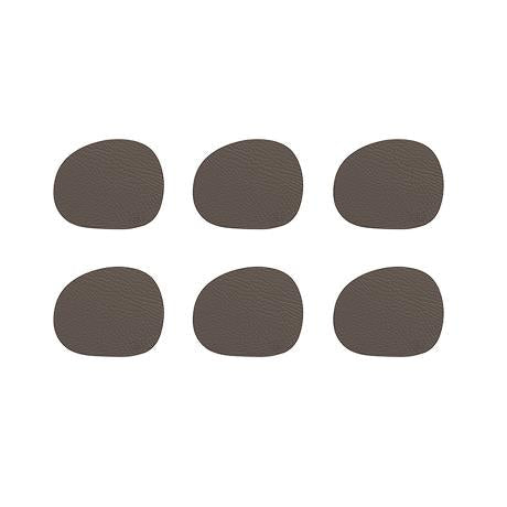 Recycled Leather Coaster Set of 6 by Aida – Clay Tones for Calm, Stylish Tables