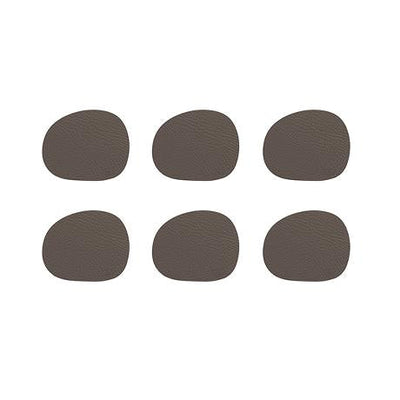 Recycled Leather Coaster Set of 6 by Aida – Clay Tones for Calm, Stylish Tables