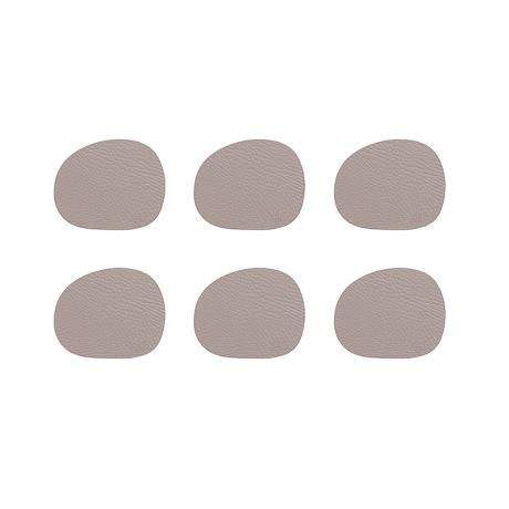 Recycled Leather Coaster Set of 6 by Aida – Clay Tones for Calm, Stylish Tables
