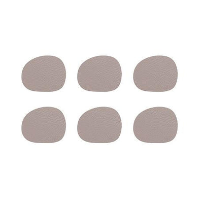 Recycled Leather Coaster Set of 6 by Aida – Clay Tones for Calm, Stylish Tables