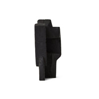 HKLIVING burned black wooden sculpture in mango wood with sculptural abstract form