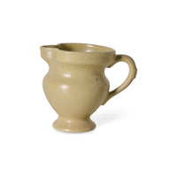 HKLIVING Farmhouse Ceramics small jug in cream, side view showing the pouring spout and curved handle