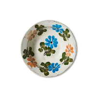 Farmhouse Ceramics Hand-Painted Bowl in Cream by HKLIVING, detail view of painted rim