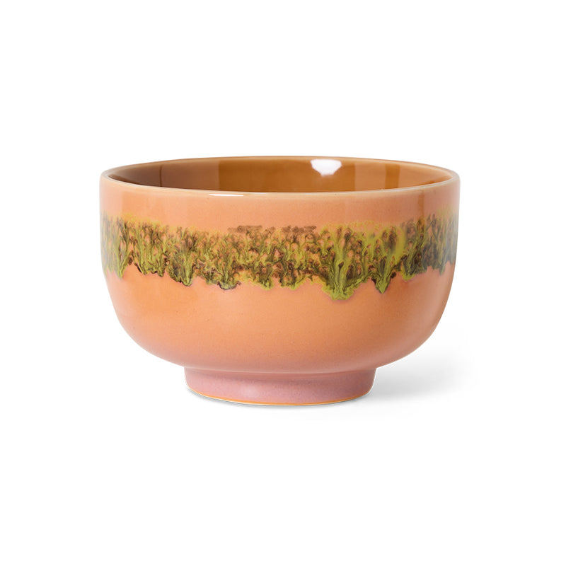 70s Ceramics Noodle Bowl in Lush by HKLIVING, side view on white background