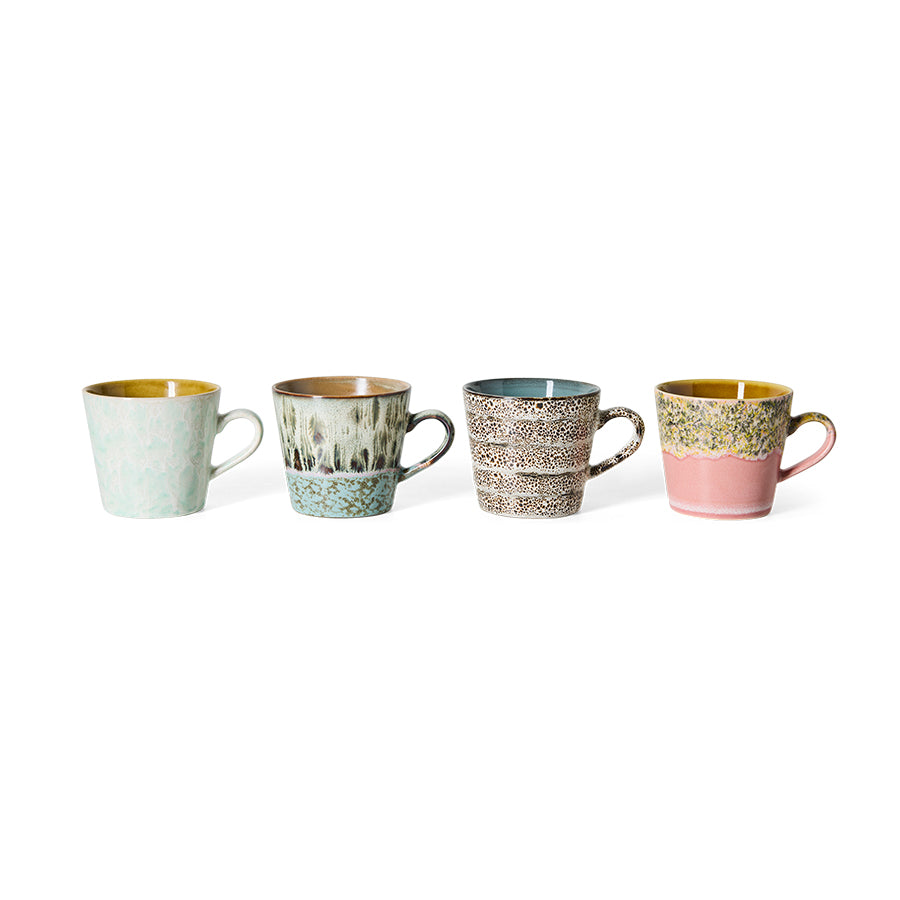 70s Ceramics Cappuccino Mugs in Me-Time by HKLIVING, alternate angle