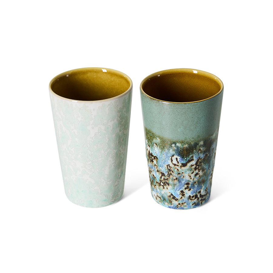 70s Ceramics Tea Mugs in Pond by HKLIVING, alternate angle