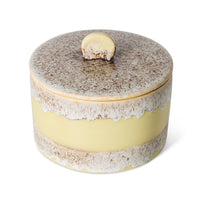 70s Ceramics Cookie Jar in Custard by HKLIVING, alternate angle